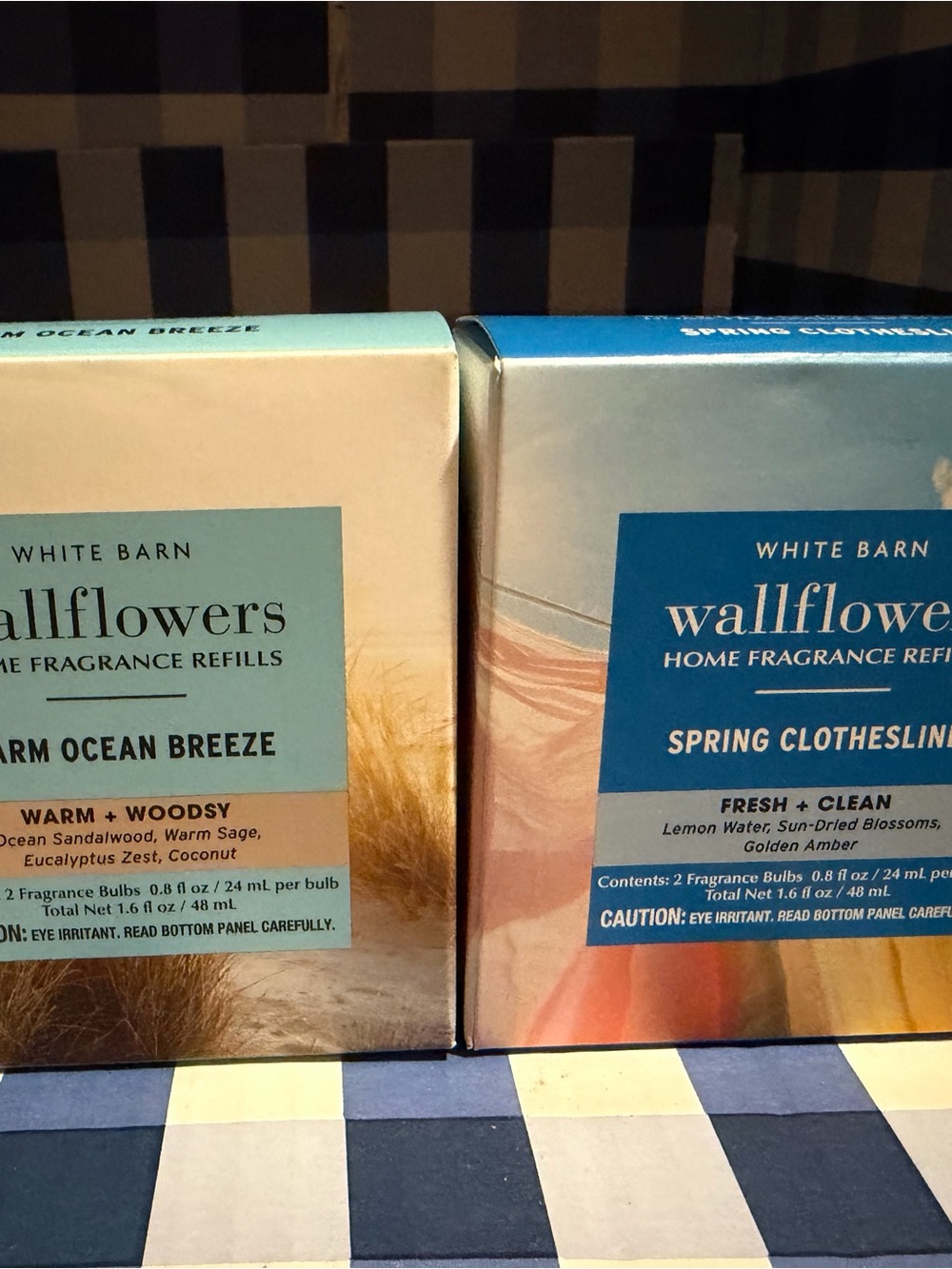 Bath & Body Works Wallflowers Refill Set - Warm Ocean Breeze&Spring Clothesline